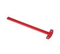 Aramox Regla en T Aleación de Aluminio 6061 Tipo T Regla Cuadrada Escala de 1 Mm Indicador de Marcado Anodizado Rojo Transparente para Diseño de Carpintería de Vidrio Trazado en ángulo Recto y