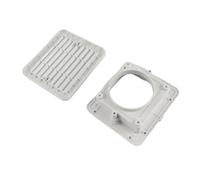 Aramox Rejilla de Ventilación Lateral Cubierta de Ventilación de Aire 140 X 130 X 45 Mm con Rejilla Recortada hacia Abajo de 97 97 Mm Fácil Instalación con Tornillos para Autocaravana, Remolque,