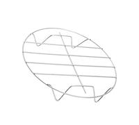 Aramox Rejilla para Cocinar Al, Rejilla para de Acero Inoxidable, Diseño Redondo con Patas Altas para Huevos, Bollos, Verduras, para Cocinar Espesada para Arroceras Pequeñas, Uso en la Cocina Fácil