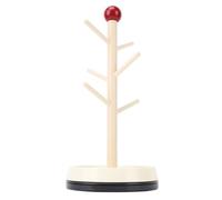 Aramox Rejilla para Secar Tazas, Soporte para Tazas de Madera Maciza con Bandeja de Drenaje, Soporte para Almacenamiento de Botellas en la Encimera de 30 X 15 Cm, Antideslizante y que Ahorra Espacio