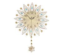 Aramox Reloj de Pared Grande Silencioso, Reloj Decorativo Que Funciona con Pilas con Marco de Metal, Fácil de Leer para Sala de Estar y Oficina