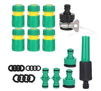 Aramox Rociador de Agua Rociador de Conector de Manguera ABS 24 Piezas G1 2 Kit de de Riego para Riego de Jardín Lavado de Autos Baño de Mascotas con Juntas a Prueba de Fugas de Conexión Rápida
