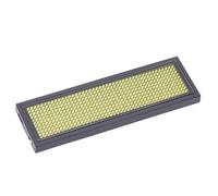 Aramox Señal de Nombre LED Etiqueta de Nombre Electrónica ABS Pantalla de Mensajes de Desplazamiento de Puntos 11x44 550 Caracteres Chinos Insignia Recargable de 240 MAh para Estaciones Aeropuertos