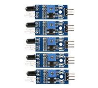Aramox Sensor Infrarrojo Sensor de Infrarrojos, m¨®dulo de Sensor de evitaci¨®n de obst¨¢culos Infrarrojos IR de 5 Piezas para conexi¨®n Externa de Robot de Coche Inteligente de Voltaje de 3,3 V-5 V