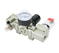 Aramox Separador de Agua y Aceite Separador de Agua y Aceite para Cuerpo de Aleación de Aluminio Regulador de Presión Mínima de 1,4 Pulgadas 500 L con Drenaje Automático para Uso en Taller
