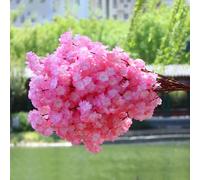 Aramox Simulación de Rama de Flor de Cerezo, Flor de Seda, Rama de Cerezo Artificial, Tallo Envuelto en Plástico Flexible, Pétalos Reforzados para Bodas, Hogar, Fiesta, Decoración Fotográfica de