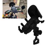 Aramox Soporte para Teléfono de Moto, 8 Garras a Prueba de Golpes, Soporte para Manillar de Teléfono Inteligente, Antirrobo para de Motocicleta con Parasol para B