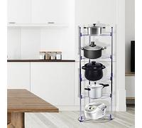 Aramox Soporte para Utensilios de Cocina, Organizador de Estanterías de Alambre de Metal de 5 Niveles para Ollas y Sartenes de Cocina, Estante de Almacenamiento de Acero Al Carbono Resistente para