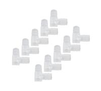 Aramox Surtido de Conectores de Manguera, 10 Piezas de Accesorios de Púas de Codo de 90 Grados, Uniones de Manguera de Plástico PE para Líneas de Aire, Agua, Aceite, Conectores Duraderos en Forma