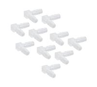 Aramox Surtido de Conectores de Manguera, 10 Piezas de Accesorios de Púas de Codo de 90 Grados, Uniones de Manguera de Plástico PE para Líneas de Aire, Agua, Aceite, Conectores Duraderos en Forma