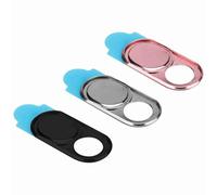Aramox Tapa de Lente Cubierta de Cámara Web 3 Pegatinas Protectoras de Metal para Teléfonos Inteligentes y tabletas: Evita la Piratería y Garantiza la Privacidad (Color Mixto Plata Negro Rosa)