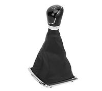 Aramox Tapa de Palanca de Cambios para Coche, Repuesto de Polaina de Cuero PU y ABS, Orificio de Montaje de 12mm, Embellecedor Interior de Fácil Instalación para 2009, 2010, 2011, 2012 (5ta marcha)