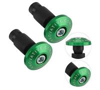 Aramox Tapas de Extremo de Manillar de Motocicleta de 22 Mm, Aleación de Aluminio, Tapón de Extremo de Barra Elegante y Protector para Uso en Carreras y Todoterreno (GREEN)