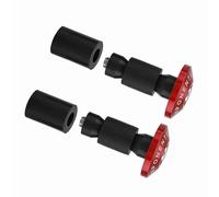 Aramox Tapas de Extremo de Manillar de Motocicleta de 22 Mm, Aleación de Aluminio, Tapón de Extremo de Barra Elegante y Protector para Uso en Carreras y Todoterreno (rojo)