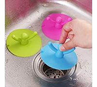 Aramox Tapón de Drenaje de Ducha de Cubierta de Alcantarillado de Silicona, Tapón de Drenaje Flexible de 9,5 Cm para Lavabos, Bañeras y Baños (BLUE)