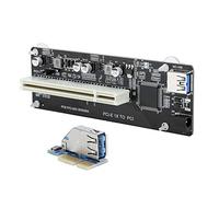 Aramox Tarjeta Adaptadora de Expansión PCIe a PCI Dual, Tarjeta Elevadora de Resina, Rendimiento Estable, Velocidad de Datos de 10 Gbps, Ideal para Minería y Juegos de GPU