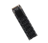 Aramox Tarjeta Adaptadora M.2, Disipador de Calor de Aleación de Aluminio, Tarjeta de Expansión PCIe de Alta Velocidad para OS X, Admite 6 Dispositivos con Ancho de Banda de 16 Gbps