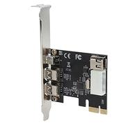 Aramox Tarjeta PCIe, 3 Puertos Expansión 1394a | Compatible con Ohci 1.1, diseño de doble chip, transferencia de 100/400 mb/s, videocámara dv y hdv, soporte de intercambio