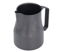 Aramox Taza de Espuma de Leche Jarra de Espuma de Leche de Acero Inoxidable 550 Ml Boquilla de Olécranon Patrón de Calavera de Boca de una Pieza para café con Chocolate en Casa u Oficina (BLACK)