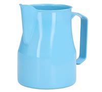 Aramox Taza de Espuma de Leche Jarra de Espuma de Leche de Acero Inoxidable 550 Ml Boquilla de Olécranon Patrón de Calavera de Boca de una Pieza para café con Chocolate en Casa u Oficina (BLUE)