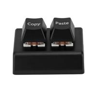 Aramox Teclado Programable, Mini Teclado Mecánico con Interruptor Rojo, 2 Teclas Intercambiables en Caliente Personalizables para Copiar y Pegar, Cable USB C para Control de Medios de Oficina de