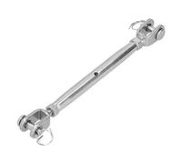 Aramox Tensor de Tornillo de Aparejo, Mandíbula de Acero Inoxidable 304, Cuerpo Cerrado para Ajuste de Tensión de Cable, Cuerpo Hexagonal con Mandíbulas en Forma de U, Navegación Marina, Uso (#1)