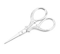 Aramox Tijeras de Bordado Tijeras de Punto de Cruz de Oro Antiguo Cuchillas de Acero Inoxidable de TPR de 3,5 Pulgadas Tijera Artesanal Pequeña Pulida para Coser Costura Corte de Papel (SILVER)