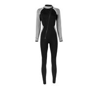 Aramox Traje de Buceo para Mujer de 3MM, Traje de Baño de Surf de Cuerpo Completo, Húmedo de Natación de Invierno para Esnórquel a Prueba de Frío y Calor Grueso (Negro Gris L)