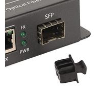 Aramox Transceptor de Fibra 100-240V hasta 120km Metal 1 Puerto óptico SFP Convertidor de Medios de Fibra para el Hogar (Enchufe de la UE)