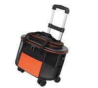 Aramox Transportín con Ruedas para Mascotas, Maletín con Ruedas para Mascotas de Tela Oxford, Transportador para Perros y Gatos Transpirable, Marco de Alambre de Acero ABS de Madera, Transportador