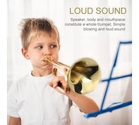 Aramox Trompeta de Caballería de Latón Duradera, Sonido Fuerte y Claro, Artesanía Exquisita, Promoción Cultural, Fácil de Tocar, Adecuado para Niños y Adolescentes, Ideal para Construir Bandas de