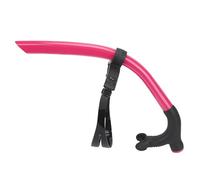 Aramox Tubo de Respiración Delantera Snorkel Snorkel Dry J Style con Boquilla Ergonómica Diseño Desmontable de Hebilla Ajustable para Adultos Terapia de Piscina de Entrenamiento de Natación Rosa