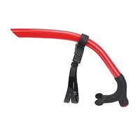 Aramox Tubo de Respiración Delantera Snorkel Snorkel Dry J Style con Boquilla Ergonómica Diseño Desmontable de Hebilla Ajustable para Adultos Terapia de Piscina de Entrenamiento de Natación Rosa