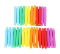 Aramox Tubos Pop Multifuncionales de 30 Piezas, Tubo de Extracción de Estiramiento, Efectos de Sonido Especiales, Alivio del Estrés, con Creación de Sonido única, para TDAH, Integración Sensorial,