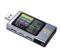 Aramox USB Tester Multímetro de 2.0 Pulgadas LCD Voltaje Medidor de Corriente USB Medidor de Potencia USB con 4-28V 0-7A para PD QC Protocolos de Carga Rápida