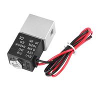 Aramox Válvula de Aire Solenoide Eléctrica de 12 V CC, Válvula Neumática de Latón y Aluminio de 12 V para Maquinaria y Equipo Industrial, Temperatura de Funcionamiento 14 a 176 Fahrenheit