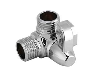 Aramox Válvula Desviadora de Ducha de 3 Vías G1/2, Desviadora de Brazo de Ducha Universal Cromada de Latón Macizo, con Montaje en Pared de Mano