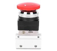 Aramox Válvula Mecánica Neumática MOV-03, Aleación de Aluminio, Control de Botón Push, Rendimiento de Ingeniería de Precisión, Diseño Compacto y Liviano, Versátil Industrial