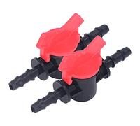 Aramox Válvula Reguladora de 2 Piezas, Válvula de Parada de Control de Líquido de Plástico ABS con Perilla Grande para un Fácil Ajuste, para la Construcción de Calentadores (Regulador de flujo de 8MM)