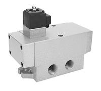 Aramox Válvula Solenoide de 2 Posiciones y 5 Vías, Válvula Solenoide de Control Eléctrico de Aleación de Aluminio G1in K25DH 25, Flujo Grande, Respuesta ≤0.12s, para Sistemas de Control de Aire