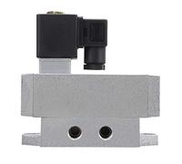 Aramox Válvula Solenoide de 2 Posiciones y 5 Vías, Válvula Solenoide de Control único de Aleación de Aluminio G1 4 Pulgadas K25DH 8, 0,15 a 0,8 MPa, Respuesta Rápida de 0,06 S para Sistemas