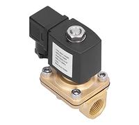 Aramox Válvula Solenoide de 2 Vías Válvula Solenoide Eléctrica de Latón G1 2 Pulgadas Normalmente Cerrada 0 a 1 0MPa para Control de Tuberías Sistemas de Gas, Aceite y Agua con Respuesta Estable (AC