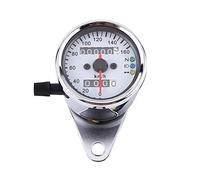 Aramox Velocímetro de motocicleta universal con pantalla digital dual KM/H (plata)