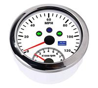 Aramox Velocímetro GPS, Velocímetro GPS Digital de 85 Mm con 0 a 120 MPH y 0 a 8000 RPM, Alarma de Exceso de Velocidad con Retroiluminación Roja IP67 de Acero Inoxidable 316L para Coche, Barco, ATV,