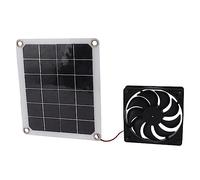 Aramox Ventilador de Escape con Panel Solar de 10 W, Ventilador de ático con Energía Solar para Mascotas, Kit de Monocristalino Impermeable IP65 para Invernadero, Casa de Mascotas, Gallinero,