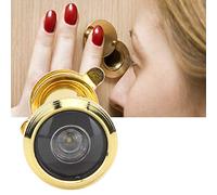 Aramox Visor de Puerta R de 220 Grados, 2 uds., con Cubierta Trasera, Visor Gran Angular para Puerta de 1,4-2,4 Pulgadas de Grosor (Oro 14 simple, apertura 14-16, espesor de)