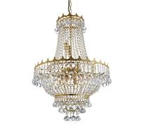 Araña de Cristal 9xE14 Ø55 , 5cm en Cromo Oro Clásico Iluminación Mesa Comedor