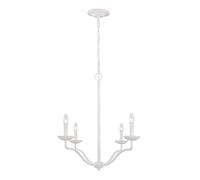 Araña de Cristal Metal Blanco 61CM Ancho H: Máx. 221,1 CM 4x E14 Rústico