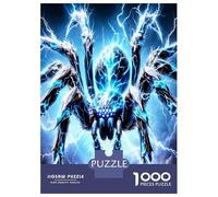 Araña en tormenta eléctrica 1000 Piezas Puzzle para Adultos Poder eléctrico de los arácnidos Puzzle Cochetón Grueso - Difícil, Relajación Y Creatividad, Regalo para Amigos Adultos 70x50cm/1000pcs