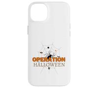 Araña Espeluznante tejiendo telaraña Gato Caramelo operación Halloween Carcasa para iPhone 14 Plus